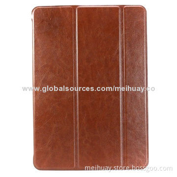 Leather Sleeve Case for iPad, with Three Folds